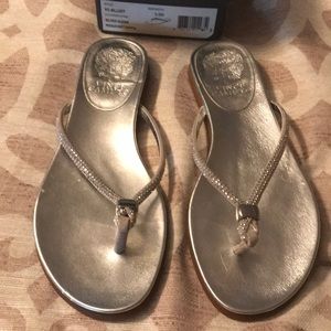 Vince Camino Silver flip flop sandals